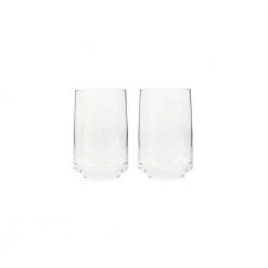 Denby Natural Canvas 16.90 oz. Clear Glass Tumblers (Set of 2) – Premium Drinking Glasses