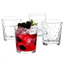 Great Foundations 4-Piece Glass Tumbler Set by GIBSON HOME - Durable & Elegant Drinking Glasses -Drinkware Shop clear gibson home drinking glasses sets 985100628m 44 1000