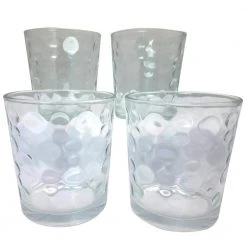 Great Foundations 4-Piece Glass Tumbler Set by GIBSON HOME - Durable & Elegant Drinking Glasses
