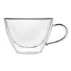 Godinger 11 oz. Doublewall Cappuccino Glass Coffee Mug - Insulated, Elegant Design