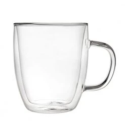 16 oz. Double Wall Glass Coffee Mug - Elegant & Insulated by Godinger