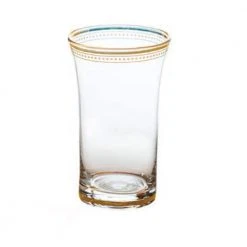 11 oz. Clear Tumbler with Gold Trim (Set of 4) โ Premium Cocktail Glasses by Abigails