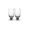Denby Jet 15.21 oz. Clear/Green Glass Tumblers (Set of 2) - Elegant Drinking Glasses