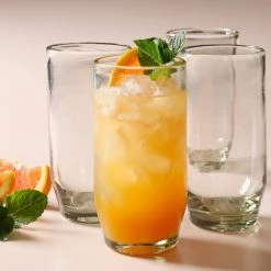 4-Piece 12.17 oz. Spanish Hi Ball Glass Set - Durable and Elegant Cocktail Glasses -Drinkware Shop clear highball glasses 985118589m 4f 1000