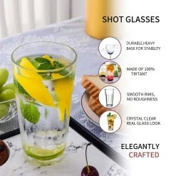 13.5 oz. Modern Crystal Soda Glass Highball Glass (Set of 6) - Premium Cocktail Glasses by Amisglass -Drinkware Shop clear highball glasses ams hbg d02 1f 1000