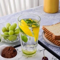 13.5 oz. Modern Crystal Soda Glass Highball Glass (Set of 6) - Premium Cocktail Glasses by Amisglass -Drinkware Shop clear highball glasses ams hbg d02 4f 1000