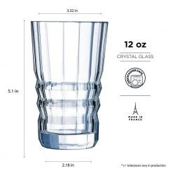Cristal D'Arques Architecte Hiball Set - 4-Piece Highball Glasses for Cocktails & Drinks -Drinkware Shop clear highball glasses p0255 1f 1000