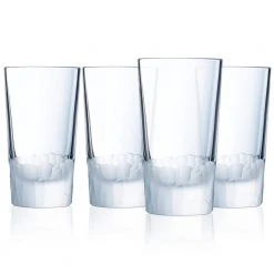 4-Piece Intuiton Hiball Set by Cristal D'Arques - Elegant Cocktail Glasses for Modern Entertaining