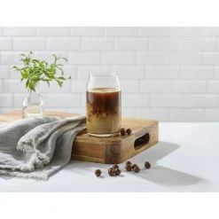 JoyJolt Classic Can Shaped 17 oz. Tumbler Drinking Highball Glass Cups (Set of 6) - Elegant Cocktail Glasses for Home Bar -Drinkware Shop clear joyjolt highball glasses jg10278 76 1000