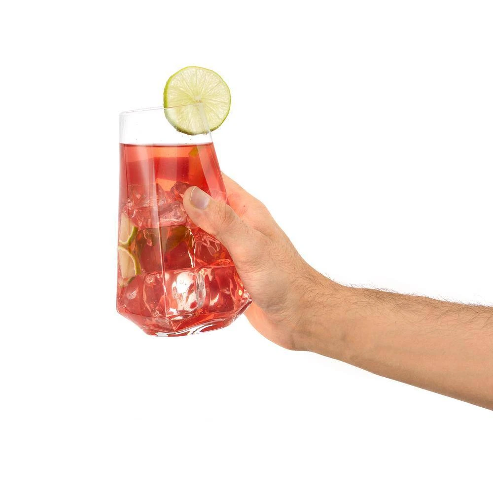 JoyJolt Infiniti 18 oz. Highball Glasses - Set of 4 | Elegant Cocktail Glasses for Any Beverage 2 JoyJolt Infiniti 18 oz. Highball Glasses - Set of 4 | Elegant Cocktail Glasses for Any Beverage - Image 2