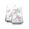 JoyJolt Meadow Butterfly 17 oz. Crystal Highball Glass Set - Set of 2