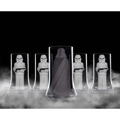 JoyJolt Star Wars Beware The Dark Side 18.5 oz. Tall Drinking Glass Set of 2 - Highball Glasses for Cocktails, Soda, and More -Drinkware Shop clear joyjolt highball glasses jsw10831 1f 1000