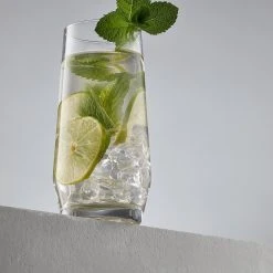 JoyJolt Gwen 18.5 oz. Clear Crystal Highball Drinking Glasses (Set of 8) - Elegant Cocktail Glasses for Every Occasion -Drinkware Shop clear joyjolt highball glasses mc20150 1f 1000