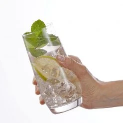 JoyJolt Gwen 18.5 oz. Clear Crystal Highball Drinking Glasses (Set of 8) - Elegant Cocktail Glasses for Every Occasion -Drinkware Shop clear joyjolt highball glasses mc20150 4f 1000