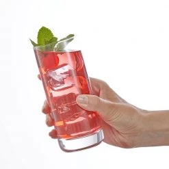 JoyJolt Faye 13 oz. Clear Crystal Highball Drinking Glass Set of 12 | Elegant Cocktail & Beverage Glasses -Drinkware Shop clear joyjolt highball glasses mc20151 44 1000