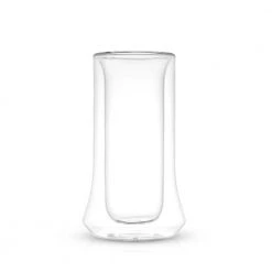 JoyJolt Cosmo 10 oz. Clear Borosilicate Glass Double Wall Highball Drinking Glass (Set of 4)
