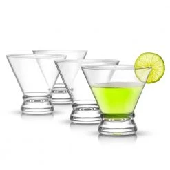 Afina Ribbon 8 oz. Martini Glasses (Set of 4) - Elegant Cocktail Glasses by JoyJolt -Drinkware Shop clear joyjolt martini glasses jg10222 fa 1000