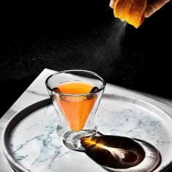 JoyJolt Cosmo 5 oz. Clear Borosilicate Glass Double Wall Stemless Martini Glass (Set of 4) -Drinkware Shop clear joyjolt martini glasses mcsd20263 44 1000