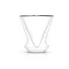 JoyJolt Cosmo 5 oz. Clear Borosilicate Glass Double Wall Stemless Martini Glass (Set of 4)