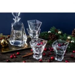 JoyJolt Carre Square 8 oz. Martini Glasses - Set of 4 - Elegant Cocktail Glassware -Drinkware Shop clear joyjolt martini glasses mg20225 4f 1000