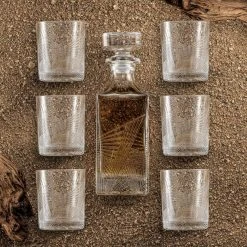 JoyJolt Gatsby Art Deco 10 oz. Double Old Fashioned Whiskey Glasses (Set of 6) - Elegant Cocktail & Whiskey Glassware -Drinkware Shop clear joyjolt whiskey glasses jga10242 44 1000