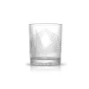 JoyJolt Gatsby Art Deco 10 oz. Double Old Fashioned Whiskey Glasses (Set of 6) - Elegant Cocktail & Whiskey Glassware