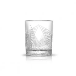JoyJolt Gatsby Art Deco 10 oz. Double Old Fashioned Whiskey Glasses (Set of 6) - Elegant Cocktail & Whiskey Glassware
