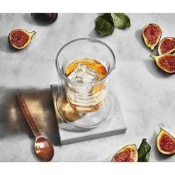 JoyJolt Cosmo 8 oz. Clear Borosilicate Glass Double Wall Whiskey Glasses (Set of 4) -Drinkware Shop clear joyjolt whiskey glasses mcsd20265 1f 1000