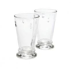 La Rochere Bee 10.5 oz. Ice Tea Glass Set of 6 | Elegant and Durable Drinking Glasses -Drinkware Shop clear la rochere drinking glasses sets 606701 40 1000