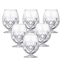 Sniffer 16 oz. Crystal Whiskey Glencairn Drinkware Glass Set of 6 by Lorren Home Trends -Drinkware Shop clear lorren home trends whiskey glasses 269750 4f 1000