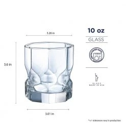 Topaz 10oz OTR (Set of 4) by Luminarc -Drinkware Shop clear luminarc whiskey glasses n7407 1f 1000