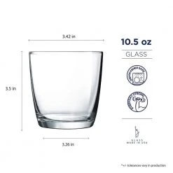 Luminarc Atlas 10.5 oz. OTR Whiskey Glasses - Set of 4 | Elegant Cocktail Glassware -Drinkware Shop clear luminarc whiskey glasses n7524 1f 1000