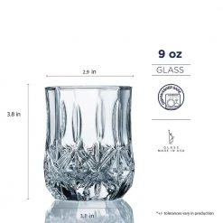 Luminarc Brighton 9 oz. OTR Glass (Set of 4) - Elegant Whiskey & Cocktail Glasses -Drinkware Shop clear luminarc whiskey glasses vo669 1f 1000