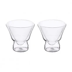 MasterPRO 7.7 oz. Martini Glasses - Elegant Set of 2 for Cocktails & More