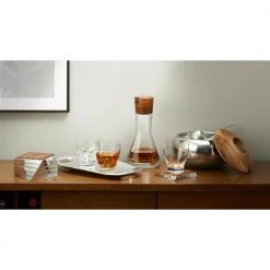 Nambe Vie 9 oz. Double Old Fashioned Glass (4-Pack) - Premium Whiskey Cocktail Glasses -Drinkware Shop clear nambe whiskey glasses mt1053 31 1000