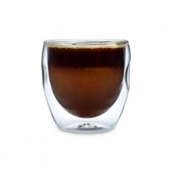 Ozeri Moderna Artisan Series Double Wall 8 oz. Beverage Glasses - Set of 8 - Elegant Drinking Glasses for Tea, Coffee & More -Drinkware Shop clear ozeri drinking glasses sets dw080a 8 76 1000