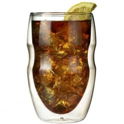 Ozeri Serafino Double Wall 12 oz. Insulated Coffee & Beverage Glasses, Set of 2 - Leak-Proof, Shatterproof, BPA-Free -Drinkware Shop clear ozeri drinking glasses sets dw12s 1f 1000