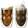 Ozeri Serafino Double Wall 12 oz. Insulated Coffee & Beverage Glasses, Set of 2 - Leak-Proof, Shatterproof, BPA-Free