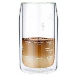 Ozeri Moderna Artisan Series 15 oz. Double Wall Barista Coffee Glass – Stylish & Insulated -Drinkware Shop clear ozeri drinking glasses sets dw15c 1f 1000