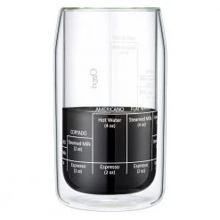 Ozeri Moderna Artisan Series 15 oz. Double Wall Barista Coffee Glass – Stylish & Insulated -Drinkware Shop clear ozeri drinking glasses sets dw15c 44 1000