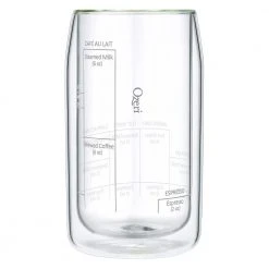 Ozeri Moderna Artisan Series 15 oz. Double Wall Barista Coffee Glass – Stylish & Insulated