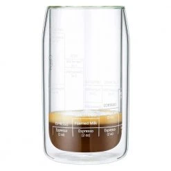 Ozeri Moderna Artisan Series 15 oz. Double Wall Barista Coffee Glass – Stylish & Insulated -Drinkware Shop clear ozeri drinking glasses sets dw15c 66 1000
