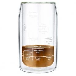 Ozeri Moderna Artisan Series 15 oz. Double Wall Barista Coffee Glass – Stylish & Insulated -Drinkware Shop clear ozeri drinking glasses sets dw15c 76 1000