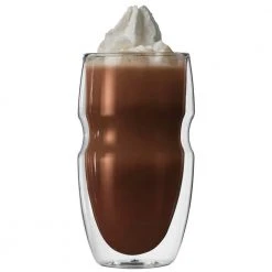 Ozeri Serafino Double Wall 16 oz. Insulated Iced Tea and Coffee Glasses (Set of 2) - BPA-Free, Thermal, Shatterproof -Drinkware Shop clear ozeri drinking glasses sets dw16s 2 1f 1000