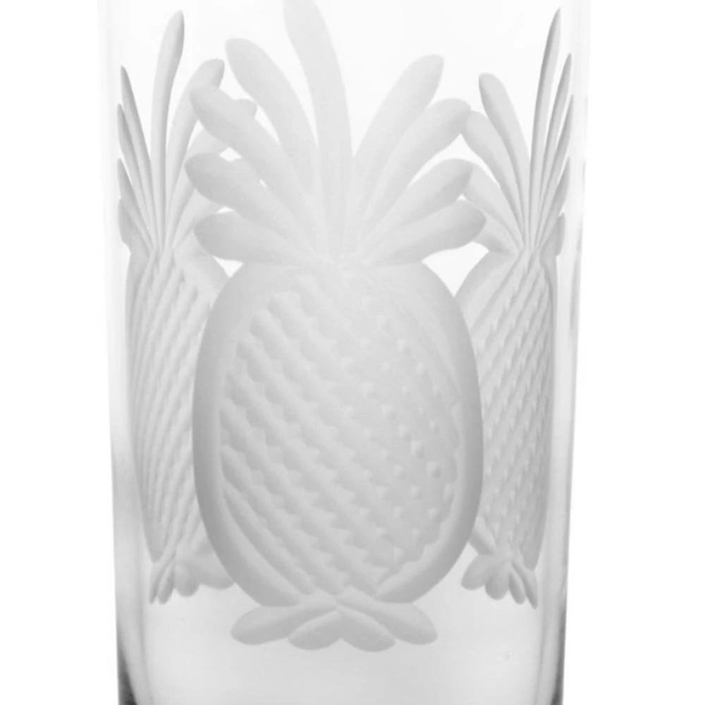 Rolf Glass Pineapple 15 oz. Clear Highball Glasses - Set of 4 | Perfect for Cocktails & Drinks 2 Rolf Glass Pineapple 15 oz. Clear Highball Glasses - Set of 4 | Perfect for Cocktails & Drinks - Image 2