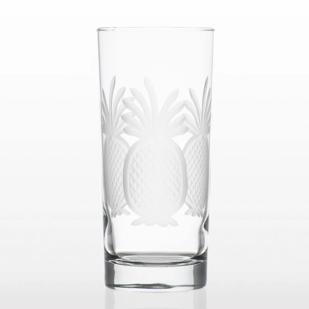 Rolf Glass Pineapple 15 oz. Clear Highball Glasses - Set of 4 | Perfect for Cocktails & Drinks 3 Rolf Glass Pineapple 15 oz. Clear Highball Glasses - Set of 4 | Perfect for Cocktails & Drinks - Image 3