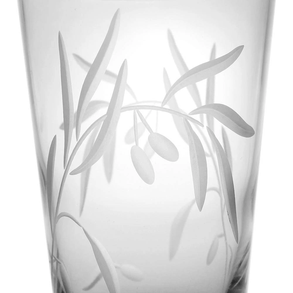 Rolf Glass Olive Branch Clear 15.5 oz. Highball Glasses (Set of 4) | Elegant Cocktail Glasses 2 Rolf Glass Olive Branch Clear 15.5 oz. Highball Glasses (Set of 4) | Elegant Cocktail Glasses - Image 2