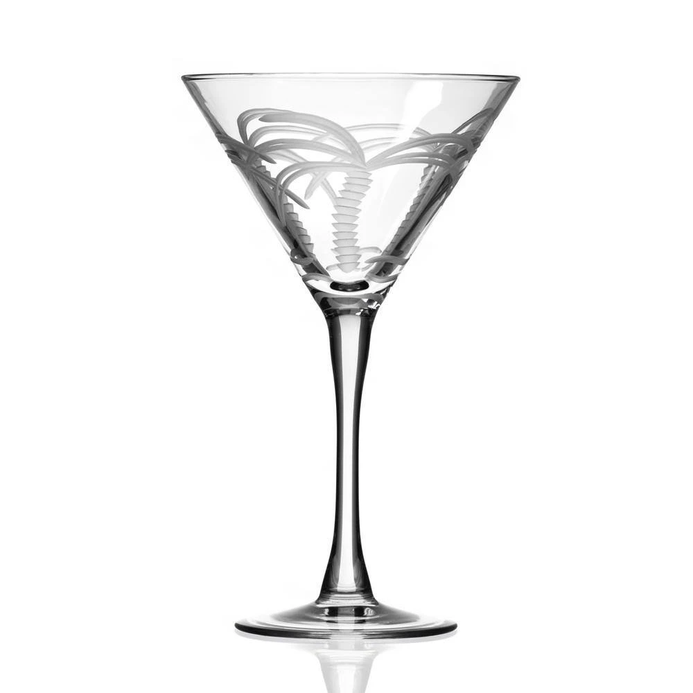 Palm Tree 10 oz. Clear Martini Glasses (Set of 4) - Elegant Cocktail Glassware by Rolf Glass 2 Palm Tree 10 oz. Clear Martini Glasses (Set of 4) - Elegant Cocktail Glassware by Rolf Glass - Image 2
