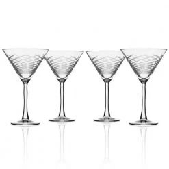Cyclone 10 fl. oz. Martini Glasses Set of 4 - Elegant Cocktail Glasses by Rolf Glass