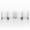 Rolf Glass Pineapple 13 oz. Clear Double Old-Fashioned Glass Set of 4 - Premium Whiskey & Cocktail Glasses